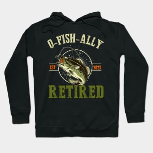 O-fish-ally Retired Since 2023 Retirement Fishing for Men Hoodie